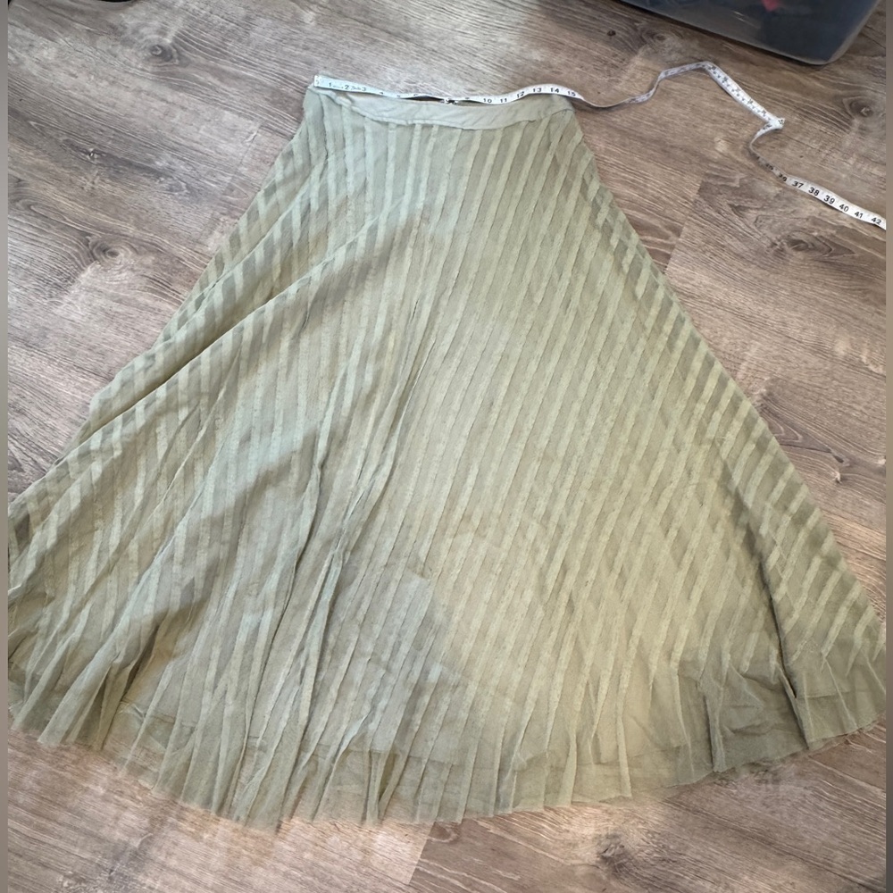 VTG WORTH Green A-Line Skirt